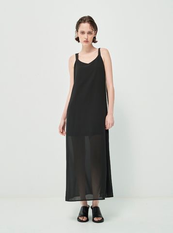 Đầm Hai Dây Lụa Xẻ Tà Thiết Kế Dây Đan