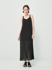 Đầm Hai Dây Lụa Xẻ Tà Thiết Kế Dây Đan