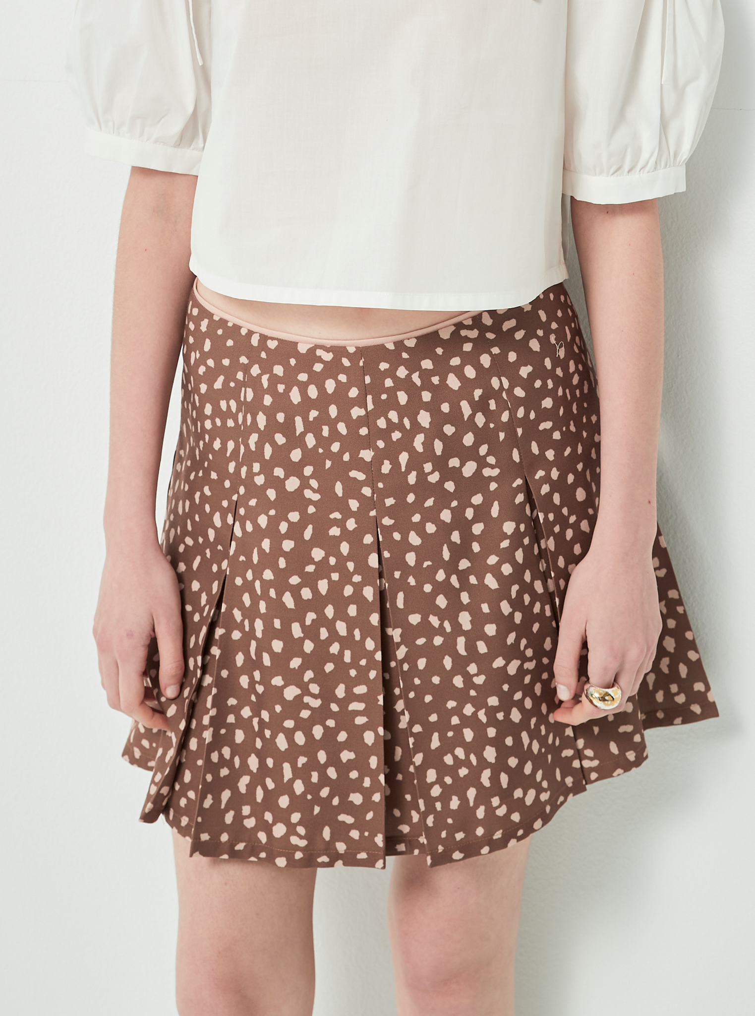 Chân Váy Ngắn Xòe Họa Tiết Da Báo